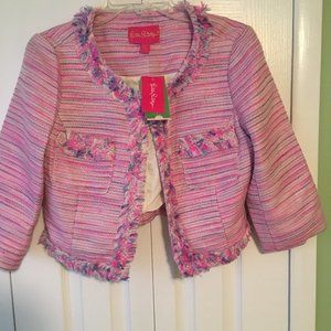 Adorable Lia Jacket in Pop Pink-Barnard Boucle-Lilly Pulitzer-Size 6 🌸
